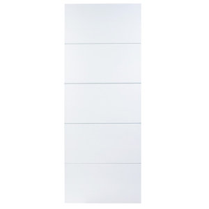 Wickes Halifax White Smooth Moulded 5 Panel Internal Door - 1981mm x 686mm