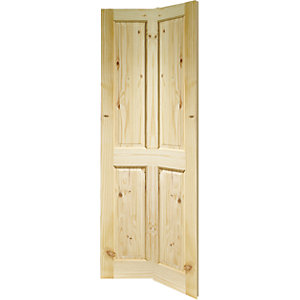 Wickes Chester Knotty Pine 4 Panel Internal Bi-Fold Door