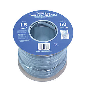 Wickes Twin & Earth Cable - 1.5mm2 x 50m