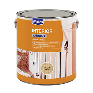 Wickes Quick Drying Interior Varnish - Clear Satin 2.5L