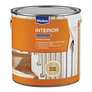 Wickes Quick Drying Interior Varnish - Clear Gloss 2.5L