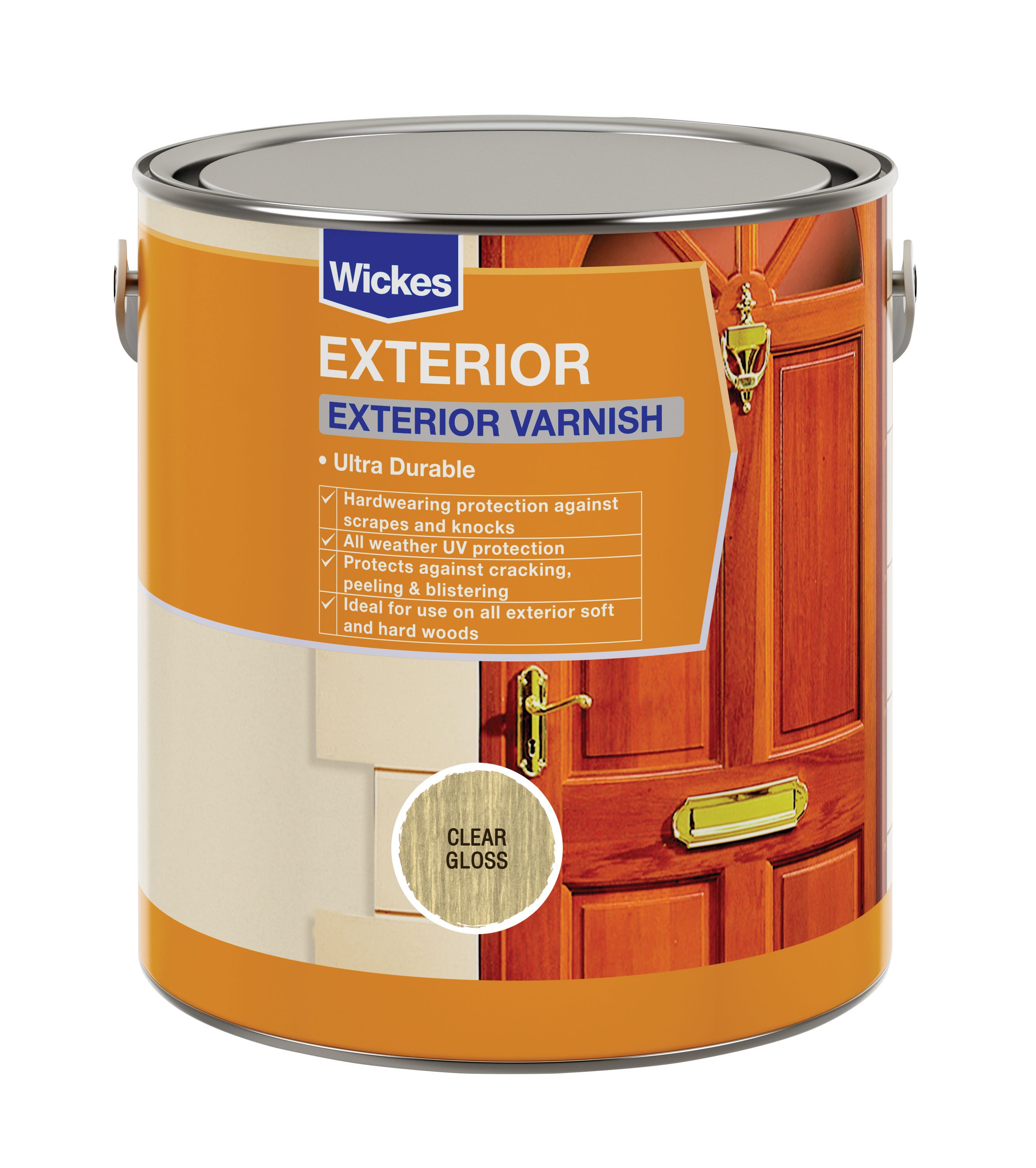 Wickes Exterior Varnish - Clear Gloss 750ml