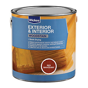 Wickes Quick Drying Woodstain - Red Mahogany 2.5L