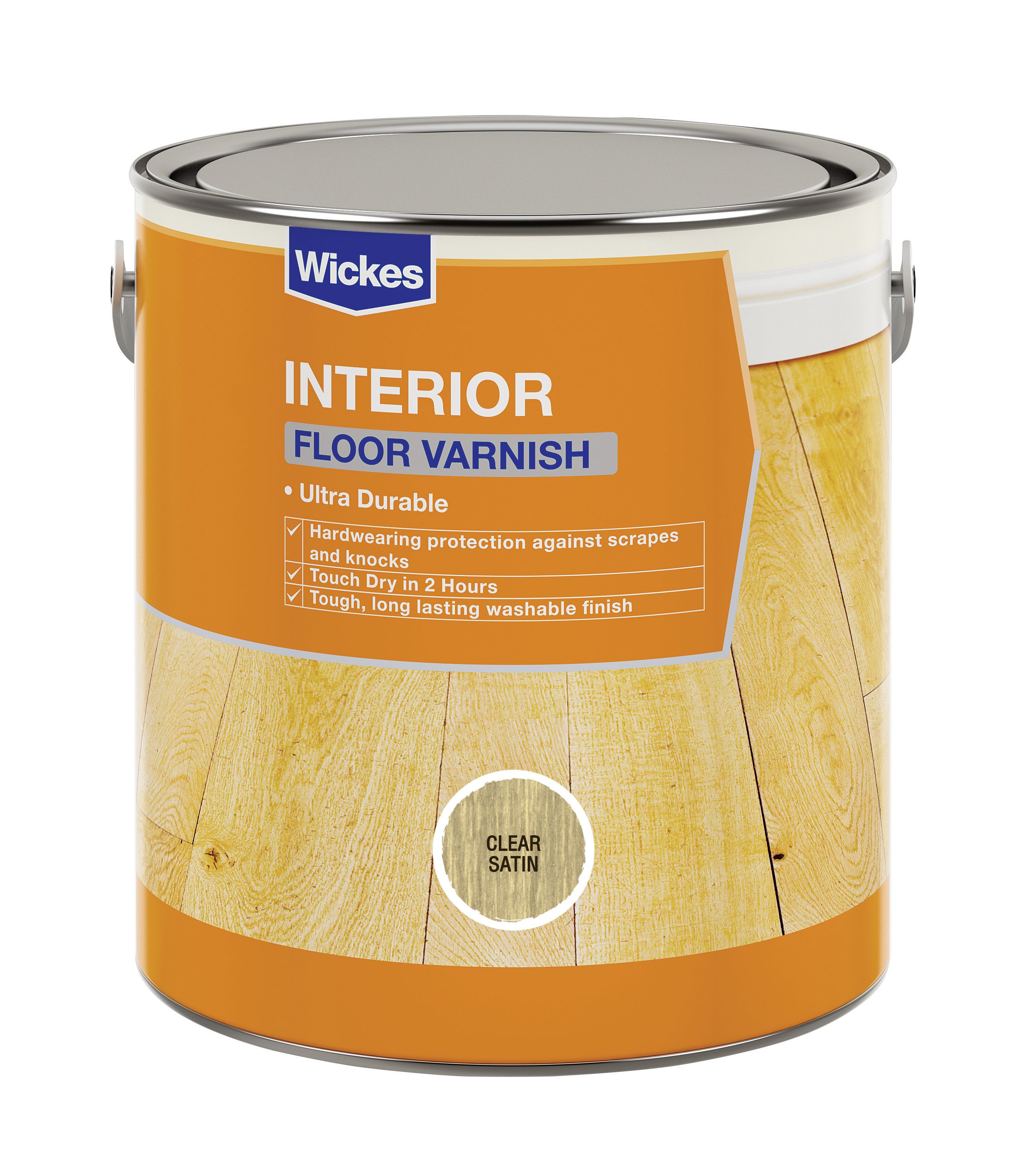 Wickes Floor Varnish - Clear Satin 2.5L