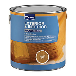 Wickes Quick Drying Woodstain - Light Oak 2.5L