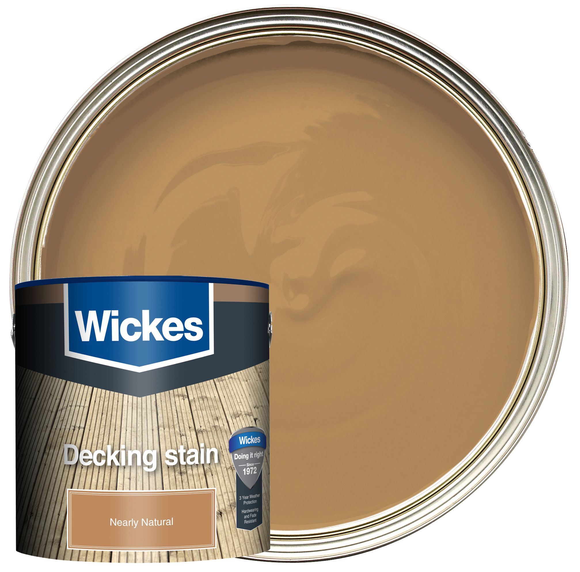 Wickes Decking Stain - Nearly Natural 2.5L