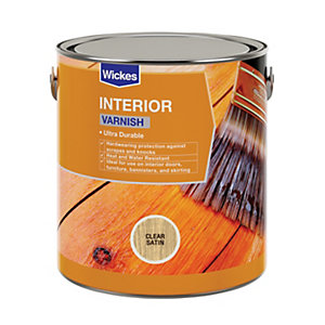 Wickes Interior Varnish - Clear Satin 2.5L