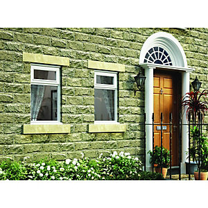 White Double Glazed Timber Casement Window - 2-Lite Top Hung 1045 x 910mm