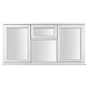 White Double Glazed Timber Casement Window - 4-Lite Left Hung  Right Hung & Top Hung 1045 x 1765mm
