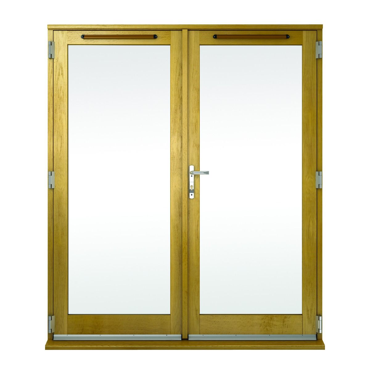 Image of Wickes Albery Pattern 10 Solid Oak Laminate French Doors 4ft