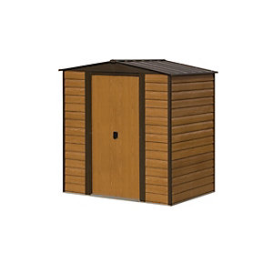 Rowlinson Woodvale 6 x 5ft Double Door Metal Apex Shed without Floor