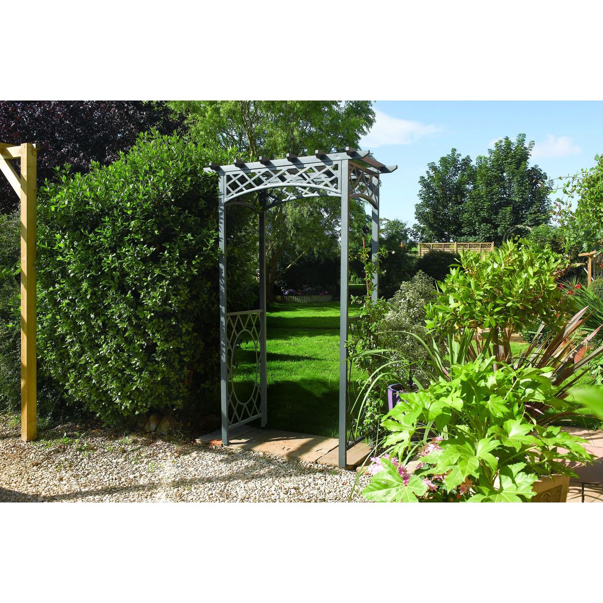 Rowlinson Wrenbury Steel Square Garden Arch - 1400 x 750 mm