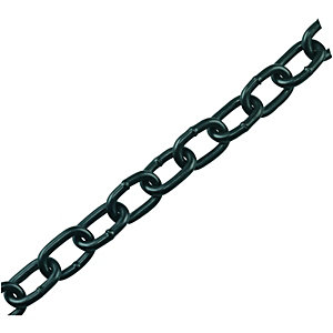 Wickes Black Zinc Plated Steel Welded Chain - 5 x 21mm x 2m