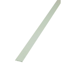 Wickes 15.5mm Multi-Purpose Flat Bar - White PVCu 1m