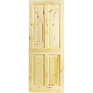 Wickes Chester Knotty Pine 4 Panel Internal Door - 1981 x 838mm