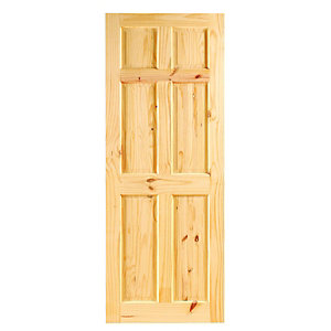 Wickes Lincoln Knotty Pine 6 Panel Internal Door - 1981 x 610mm