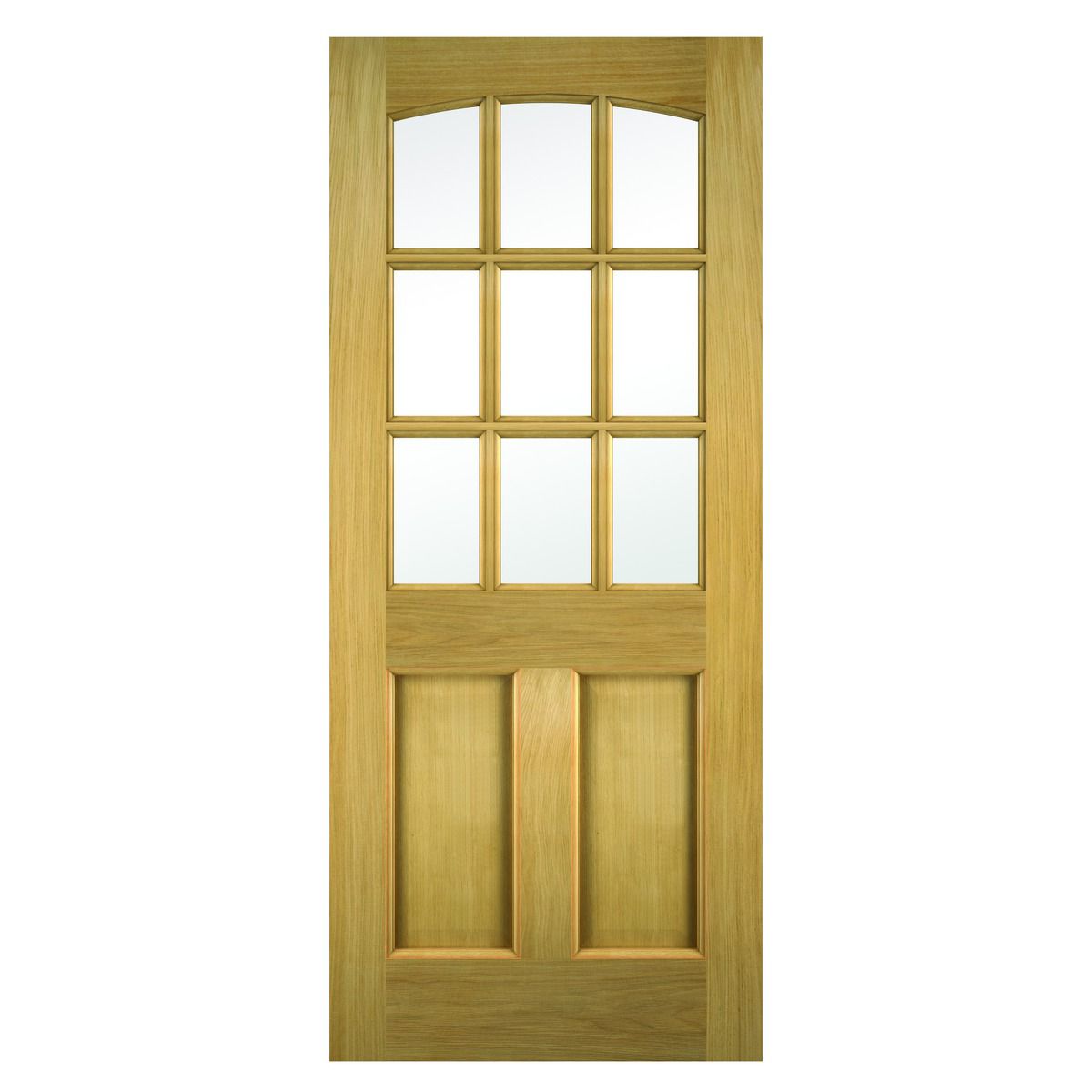 Wickes Georgia External Oak Door Glazed 2 Panel 1981 x 838mm