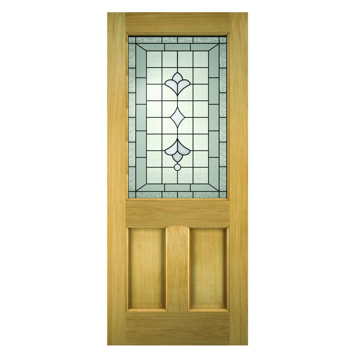 Wickes Avon External Oak Door Glazed 2 Panel 1981 x 762mm