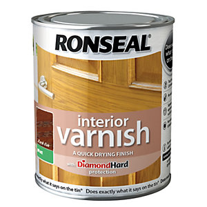 Ronseal Interior Varnish - Matt Dark Oak 750ml