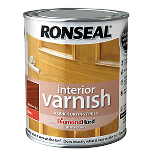 Ronseal Interior Varnish - Gloss Medium Oak 750ml