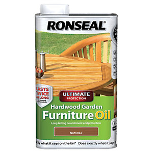 Ronseal Hardwood Furniture Oil Natural Clear 1L