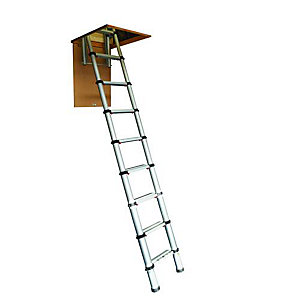 Youngman Telescopic Aluminium Loft Ladder - Max Height 2.61m