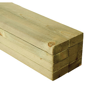 Wickes Treated Sawn Timber - 22 x 47 x 1800mm - Pack of 8