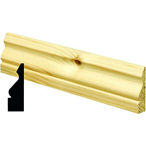 Wickes Ogee Pine Architrave - 19mm x 69mm x 2.1m