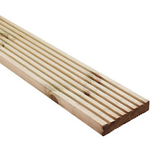 Image of Wickes Premium Pine Deck Board - 28 x 140 x 4800mm