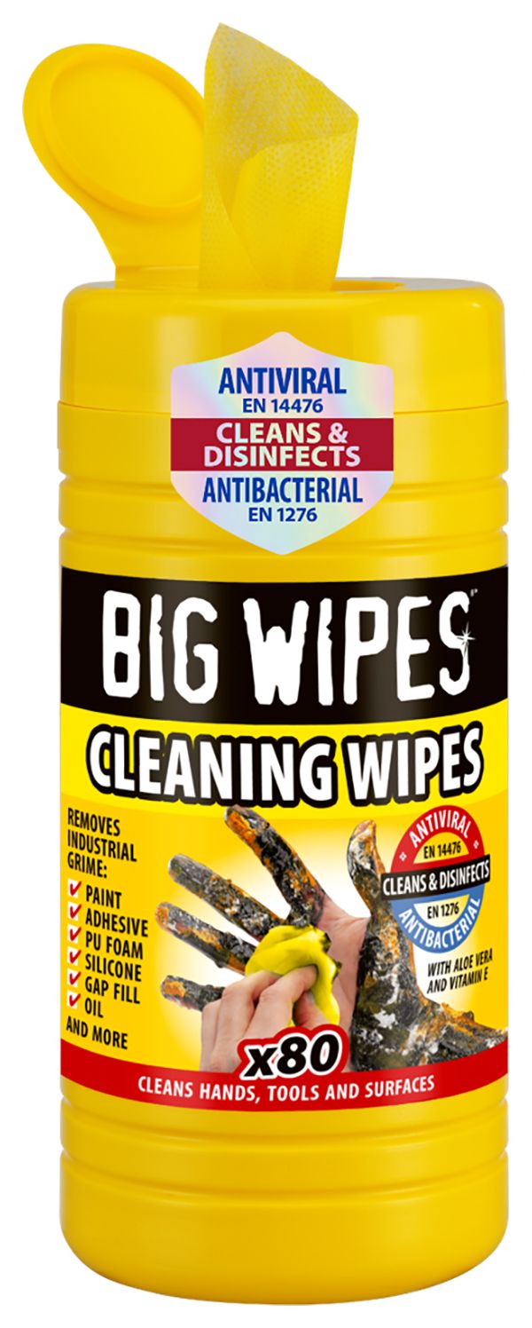 Image of Big Wipes Multi-Purpose Antiviral Cleaning Wipes tub of 80
