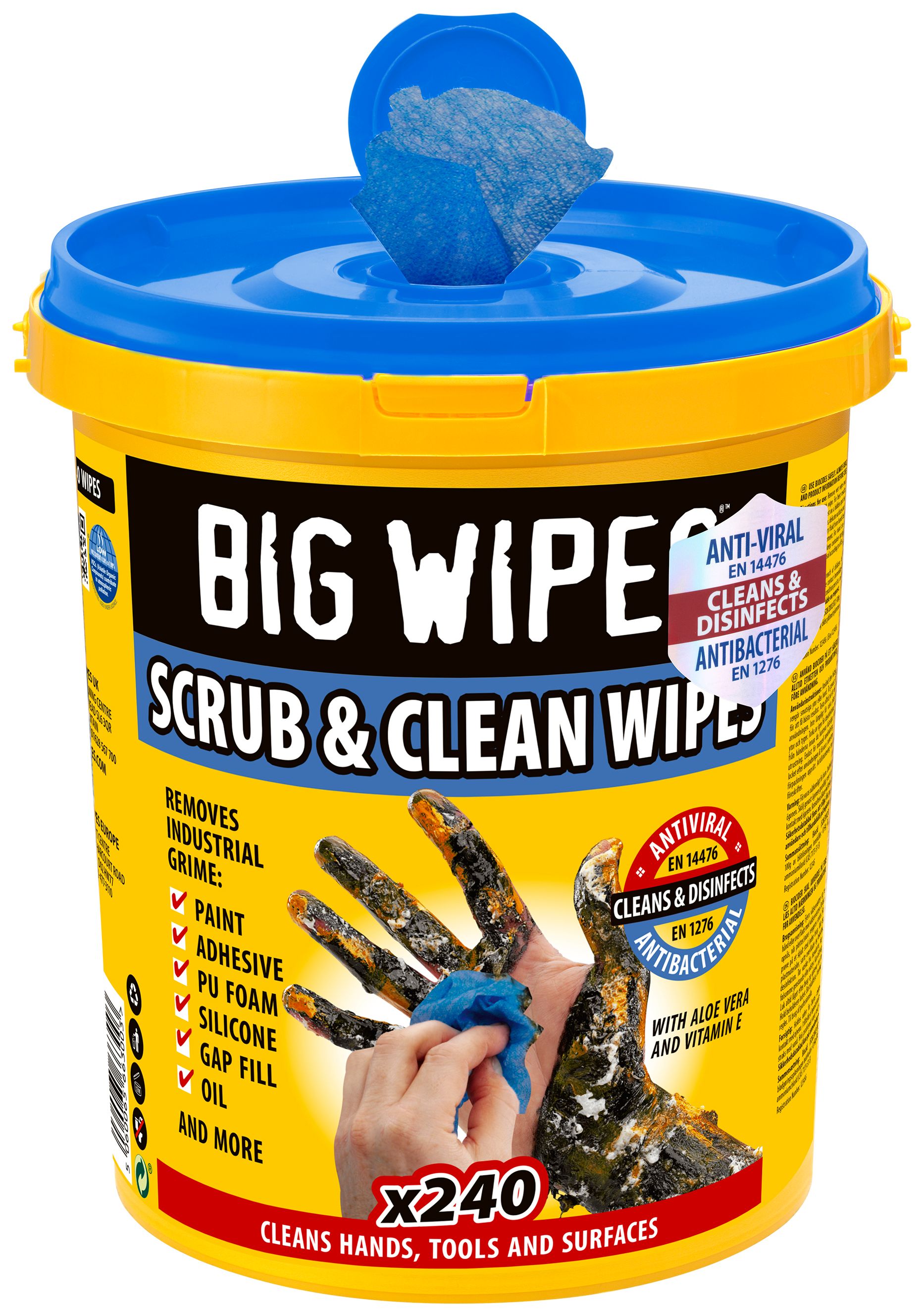 Image of Big Wipes Scrub & Clean - Trade Bucket of 240