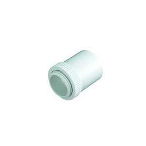 Wickes Male Conduit Adaptor - White 20mm Pack of 2