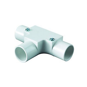 Wickes Trunking Inspection Tee - White 25mm
