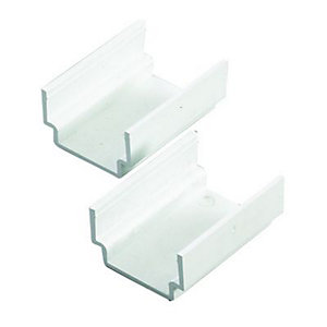 Wickes Mini Trunking Coupler - White 38 x 25mm Pack of 2