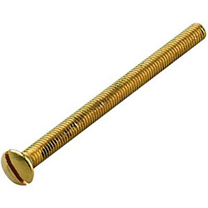 Wickes Electrical Brass Screws - 50mm Pack of 4