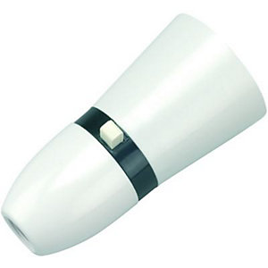 Wickes Switched Lampholder - White