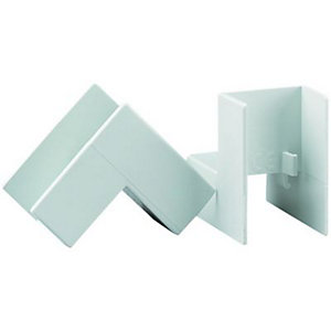 Wickes Mini Trunking Inside Angle - White 25 x 16mm Pack of 2