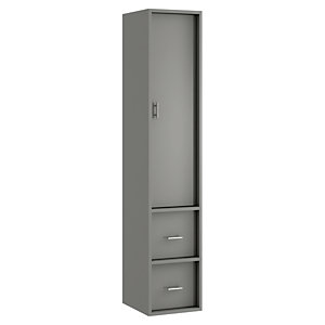 Wickes Alessano Grey Gloss Wall Hung Tall Tower Unit - 350mm