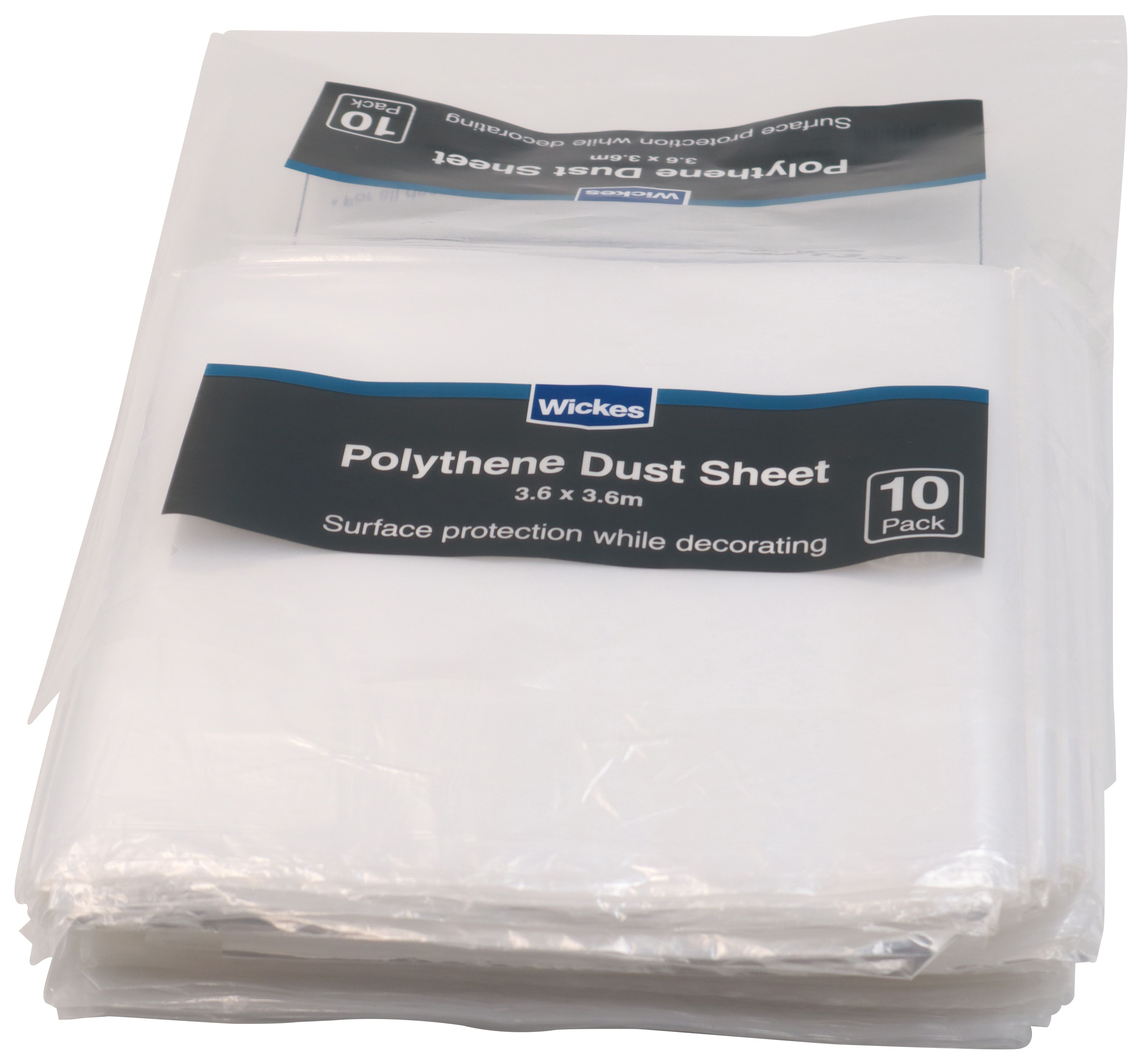Polythene Dust Sheets - 3.65 x 3.65m - Pack of 10
