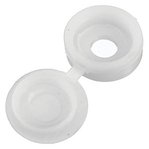 Wickes Plastic Screw Cover Caps - White Pack of 10