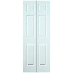Wickes Woburn White Moulded 6 Panel Internal Bi-Fold Door