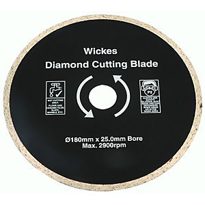 Wickes Tile Saw Diamond Cutting Blade - 180mm