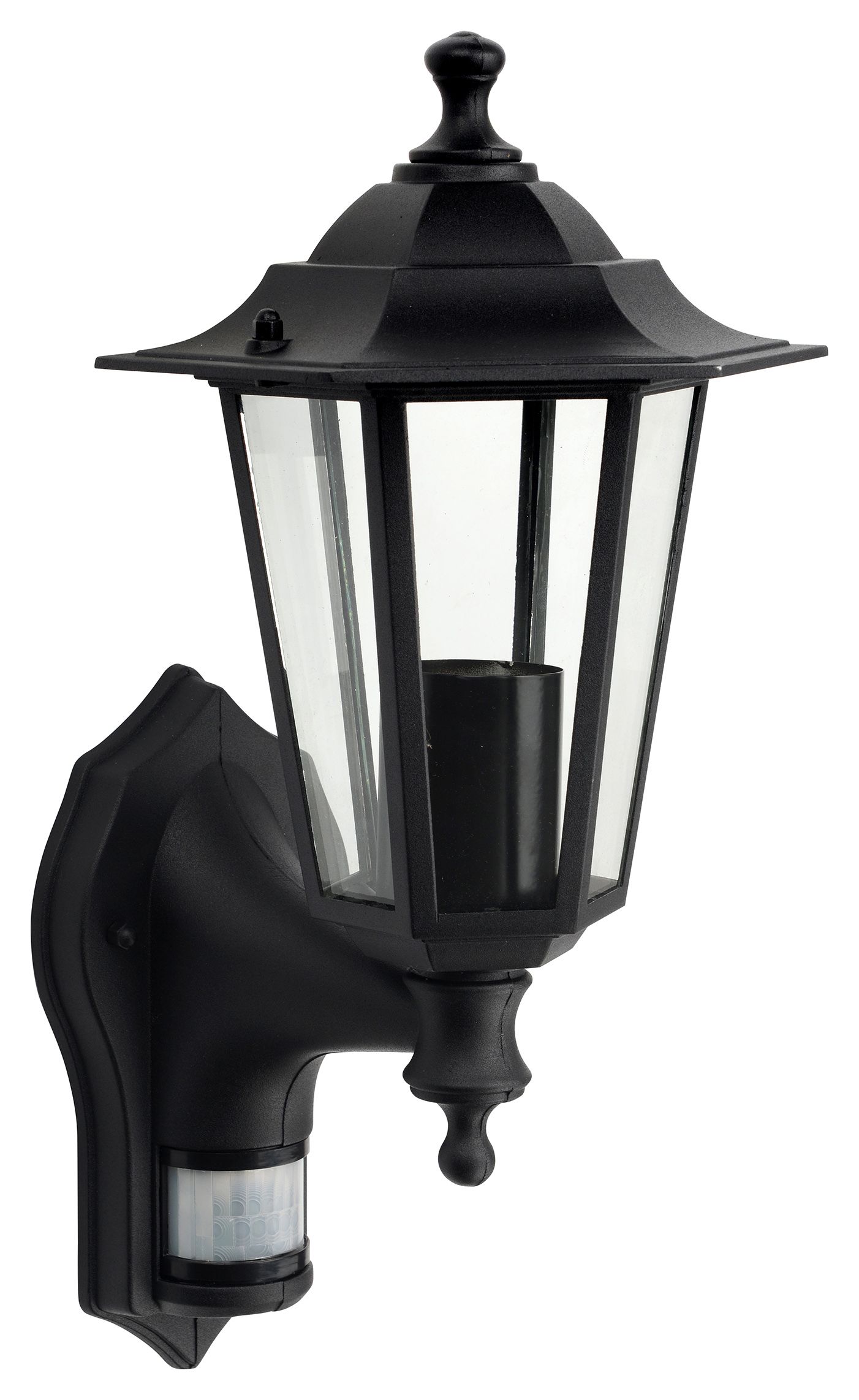 Wickes Black PIR Wall Lantern - 60W