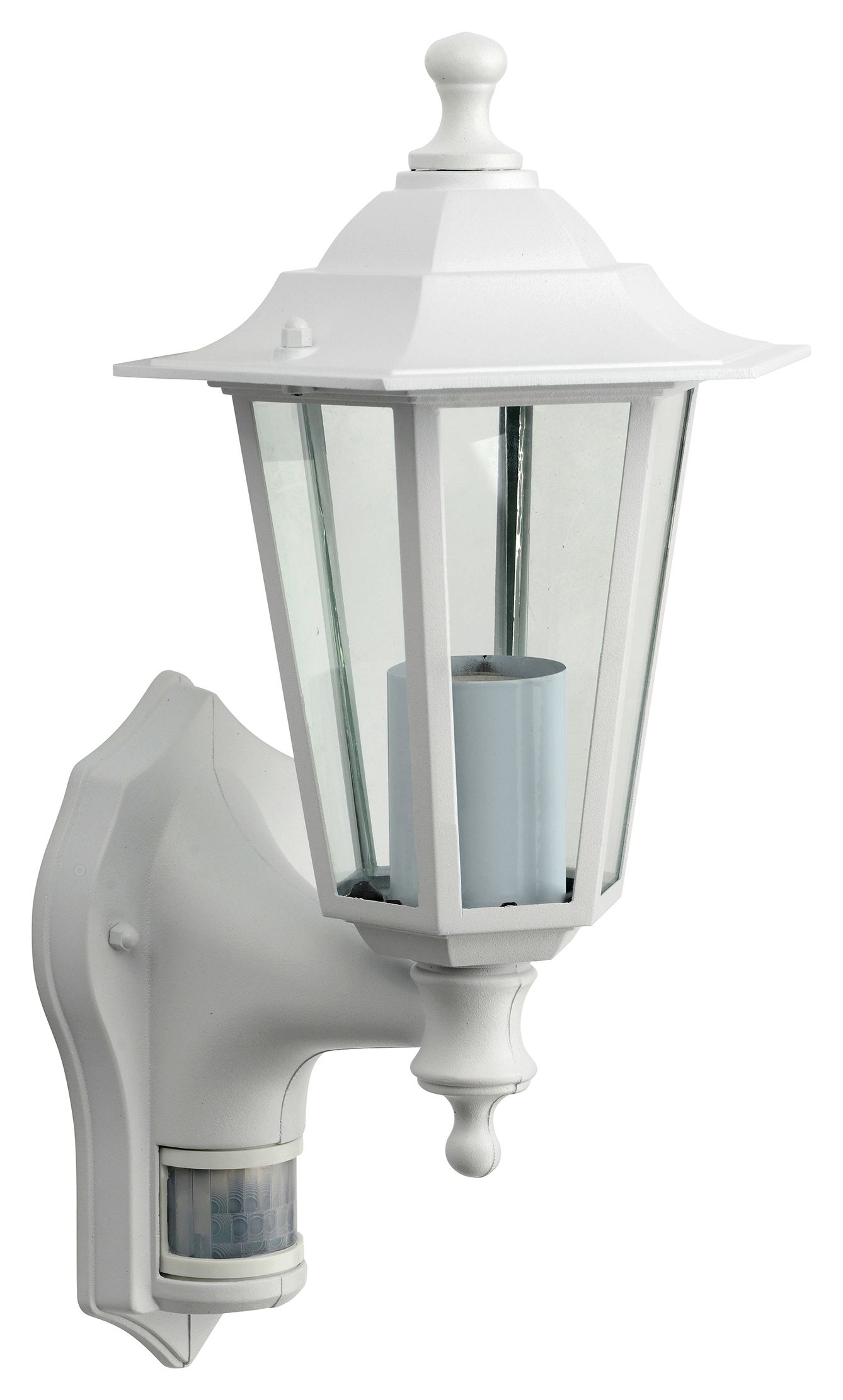 Wickes White PIR Wall Lantern - 60W