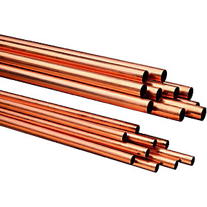 Wickes Copper Pipe - 28mm x 3m Pack of 10