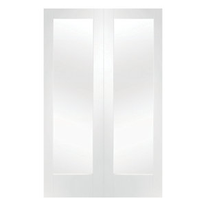 Wickes 1981mm X 1168mm Fully Glazed MDF Rebated Internal French Doors Winrow White