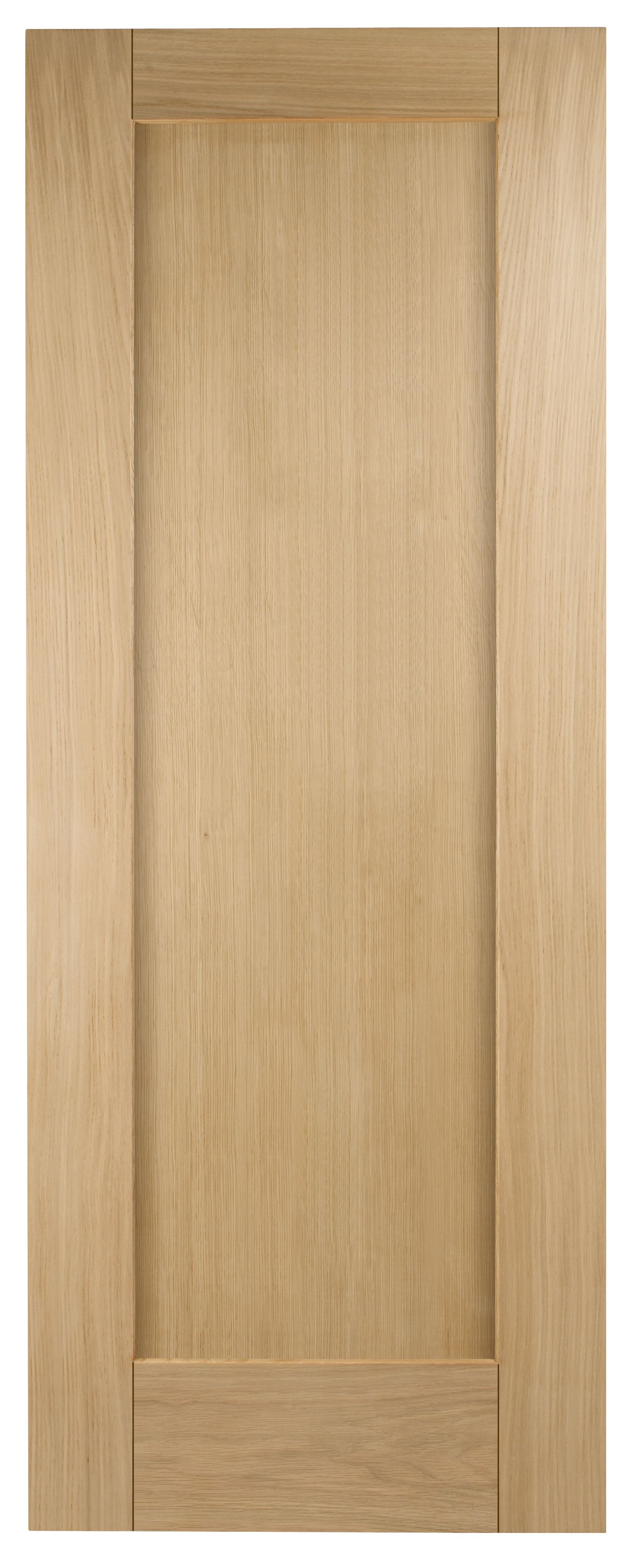 Wickes Oxford Oak Veneer 1 Panel Shaker Internal Door - 1981 x 610mm