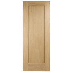 Wickes Oxford Oak Veneer 1 Panel Shaker Internal Door - 1981 x 610mm