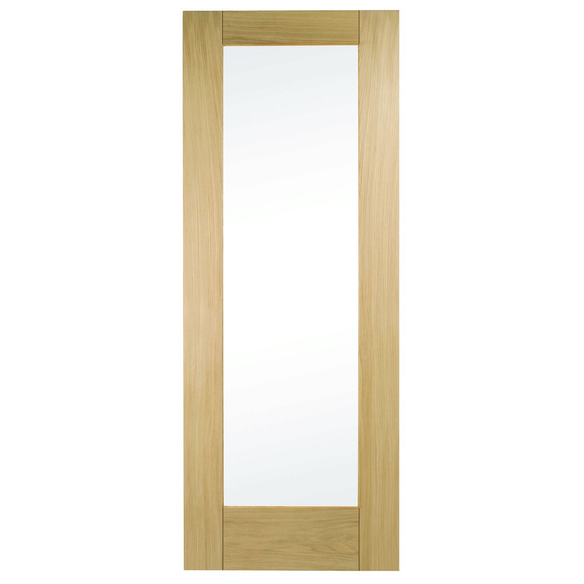 Wickes Oxford Glazed Oak Veneer 1 Panel Internal Door - 1981 x 838mm