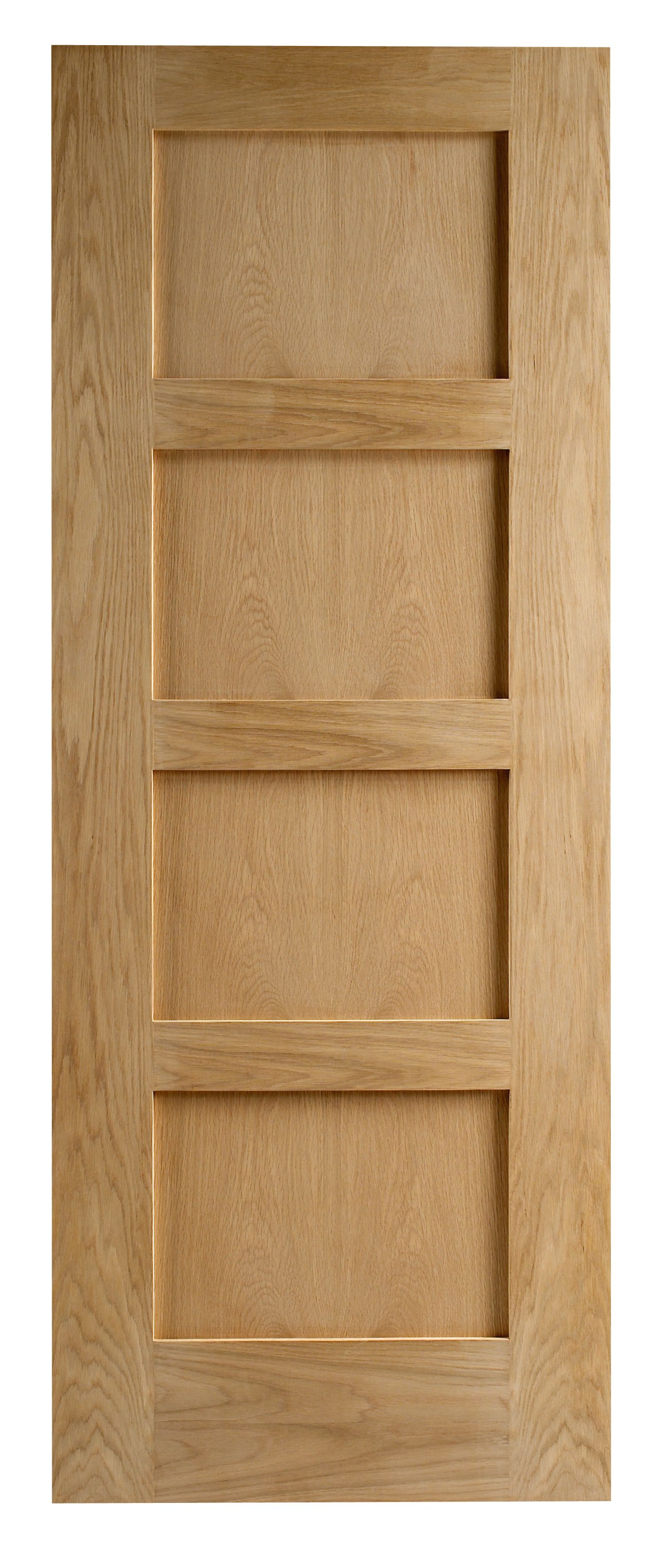 Wickes Marlow Oak 4 Panel Shaker Internal Fire Door - 1981mm x 762mm